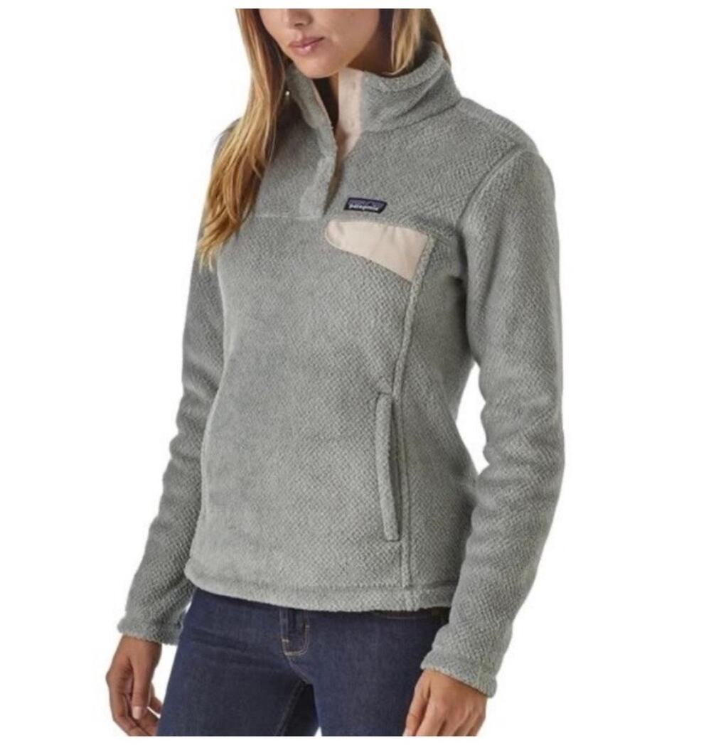 Patagonia Re-Tool Snap-T Gray Fleece Pullover Jacket Size S Hiking Outdoor